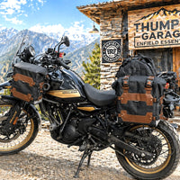 TRAIL PACK, SADDLE BAGS AND TAIL BAG COMBO (BLACK-BBROWN) FIT FOR ROYAL ENFIELD HIMALAYAN 450