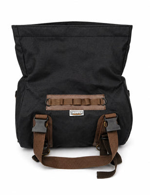 TAIL BAG BLACK- BROWN FIT FOR ROYAL ENFIELD INTERCEPTOR 650