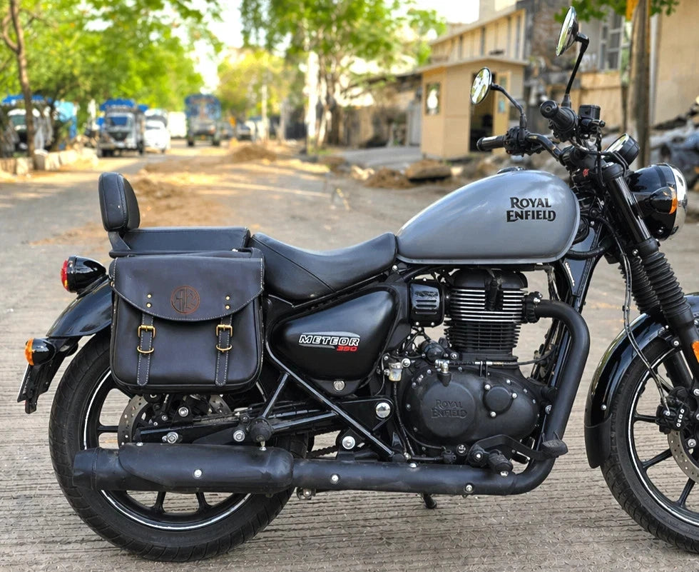 OLIVE MILITARY PANNIER BAGS FIT FOR ROYAL ENFIELD METEOR 350