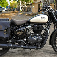 GENUINE LEATHER TOURING PANNIER BAGS (COFFEE BROWN) FIT FOR ROYAL ENFIELD GOAN CLASSIC 350