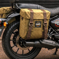 OLIVE MILITARY PANNIER BAGS AND SADDLE STAY FIT FOR ROYAL ENFIELD HUNTER 350
