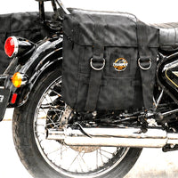 BLACK MILITARY PANNIER BAGS FIT FOR ROYAL ENFIELD BULLET 350