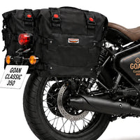 TOURING PANNIER BAGS (36L) BLACK FIT FOR ROYAL ENFIELD GOAN CLASSIC 350