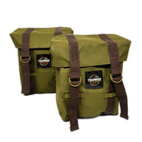 OLIVE MILITARY PANNIER BAGS FIT FOR ROYAL ENFIELD INTERCEPTOR 650