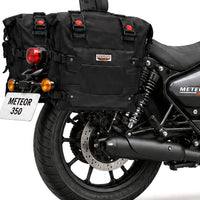 TOURING PANNIER BAGS (36L) BLACK FIT FOR ROYAL ENFIELD METEOR 350