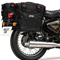 TOURING PANNIER BAGS (36L) BLACK FIT FOR ROYAL ENFIELD BULLET 350