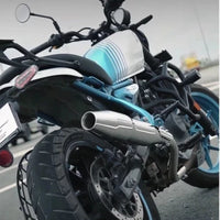 RRP BRUSHED EXHAUST WITH MID PIPE FIT FOR ROYAL ENFIELD GUERRILLA 450