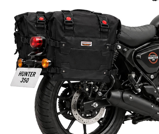 TOURING PANNIER BAGS (36L) BLACK FIT FOR ROYAL ENFIELD HUNTER 350