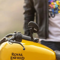BLACK BAR END MIRROR TYPE-1 FIT FOR ROYAL ENFIELD BEAR 650