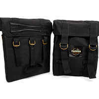 BLACK MILITARY PANNIER BAGS FIT FOR ROYAL ENFIELD bullet 650