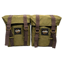 OLIVE MILITARY PANNIER BAGS FIT FOR ROYAL ENFIELD INTERCEPTOR 650