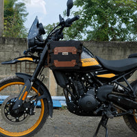 TRAIL PACK, SADDLE BAGS AND TAIL BAG COMBO (BLACK-BBROWN) FIT FOR ROYAL ENFIELD HIMALAYAN 450