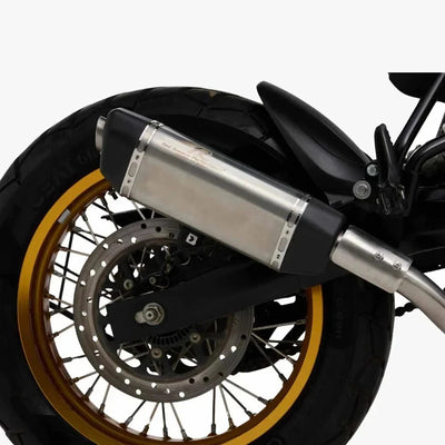 RRP BRUSHED EXHAUST WITH MID PIPE FIT FOR ROYAL ENFIELD HIMALAYAN 450