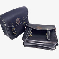 GENUINE LEATHER TOURING PANNIER BAGS (COFFEE BROWN) FIT FOR ROYAL ENFIELD GOAN CLASSIC 350