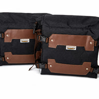 TRAIL PACK, SADDLE BAGS AND TAIL BAG COMBO (BLACK-BBROWN) FIT FOR ROYAL ENFIELD HIMALAYAN 450