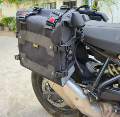 TRAIL PACK, SADDLE BAGS AND TAIL BAG COMBO (BLACK) FIT FOR ROYAL ENFIELD HIMALAYAN 450