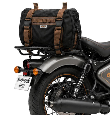 TAIL BAG BLACK FIT FOR ROYAL ENFIELD SHOTGUN 650