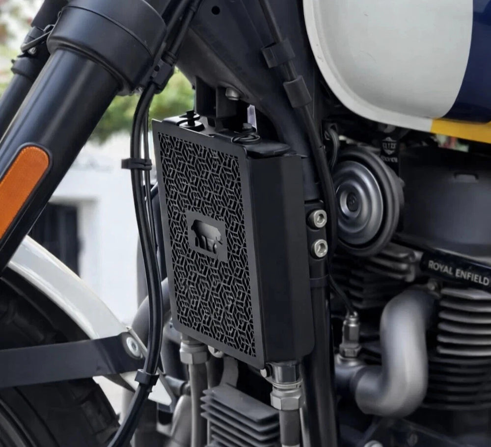 BLACK RADIATOR GUARD FIT FOR ROYAL ENFIELD BEAR 650