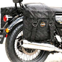 BLACK MILITARY PANNIER BAGS FIT FOR ROYAL ENFIELD CONTINENTAL GT 650