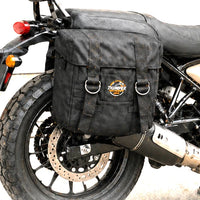 BLACK MILITARY PANNIER BAGS FIT FOR ROYAL ENFIELD GUERRILLA 450