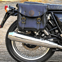 GENUINE LEATHER TOURING PANNIER BAGS (DUSTY BROWN) FIT FOR ROYAL ENFIELD CONTINENTAL GT 650