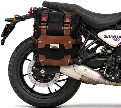 TOURING PANNIER BAGS (36L) BLACK FIT FOR ROYAL ENFIELD GUERRILLA 450