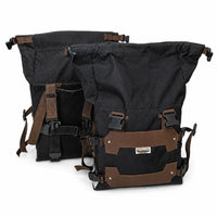TRAIL PACK, SADDLE BAGS AND TAIL BAG COMBO (BLACK-BBROWN) FIT FOR ROYAL ENFIELD HIMALAYAN 450