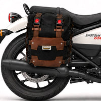 TOURING PANNIER BAGS (36L) BLACK FIT FOR ROYAL ENFIELD SHOTGUN 650