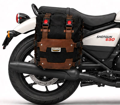 TOURING PANNIER BAGS (36L) BLACK FIT FOR ROYAL ENFIELD SHOTGUN 650