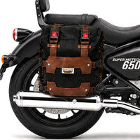 TOURING PANNIER BAGS (36L) BLACK FIT FOR ROYAL ENFIELD SUPER METEOR 650