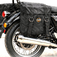 BLACK MILITARY PANNIER BAGS FIT FOR ROYAL ENFIELD INTERCEPTOR 650