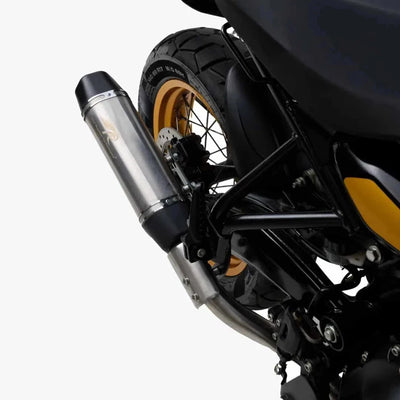RRP BRUSHED EXHAUST WITH MID PIPE FIT FOR ROYAL ENFIELD HIMALAYAN 450