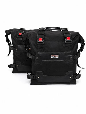 TOURING PANNIER BAGS (36L) BLACK FIT FOR ROYAL ENFIELD METEOR 350