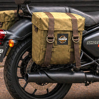 OLIVE MILITARY PANNIER BAGS FIT FOR ROYAL ENFIELD SHOTGUN 650