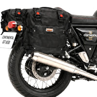 TOURING PANNIER BAGS (36L) BLACK FIT FOR ROYAL ENFIELD CONTINENTAL GT 650
