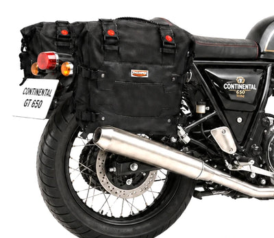 TOURING PANNIER BAGS (36L) BLACK FIT FOR ROYAL ENFIELD CONTINENTAL GT 650