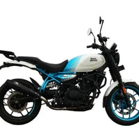 RRP BLACK EXHAUST WITH MID PIPE FIT FOR ROYAL ENFIELD GUERRILLA 450