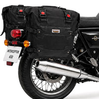 TOURING PANNIER BAGS (36L) BLACK FIT FOR ROYAL ENFIELD INTERCEPTOR 650