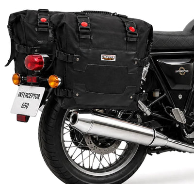 TOURING PANNIER BAGS (36L) BLACK FIT FOR ROYAL ENFIELD INTERCEPTOR 650