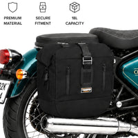 TOURING PANNIER BAGS (36L) BLACK FIT FOR ROYAL ENFIELD bullet 650