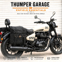 BLACK MILITARY PANNIER BAGS FIT FOR ROYAL ENFIELD SHOTGUN 650