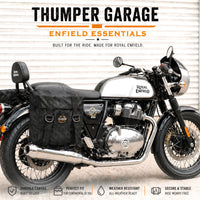 BLACK MILITARY PANNIER BAGS FIT FOR ROYAL ENFIELD CONTINENTAL GT 650