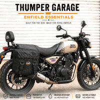 BLACK MILITARY PANNIER BAGS FIT FOR ROYAL ENFIELD GUERRILLA 450
