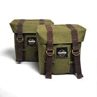 OLIVE MILITARY PANNIER BAGS FIT FOR ROYAL ENFIELD INTERCEPTOR 650