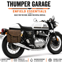 GENUINE LEATHER TOURING PANNIER BAGS (COFFEE BROWN) FIT FOR ROYAL ENFIELD CONTINENTAL GT 650