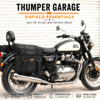 BLACK MILITARY PANNIER BAGS FIT FOR ROYAL ENFIELD INTERCEPTOR 650