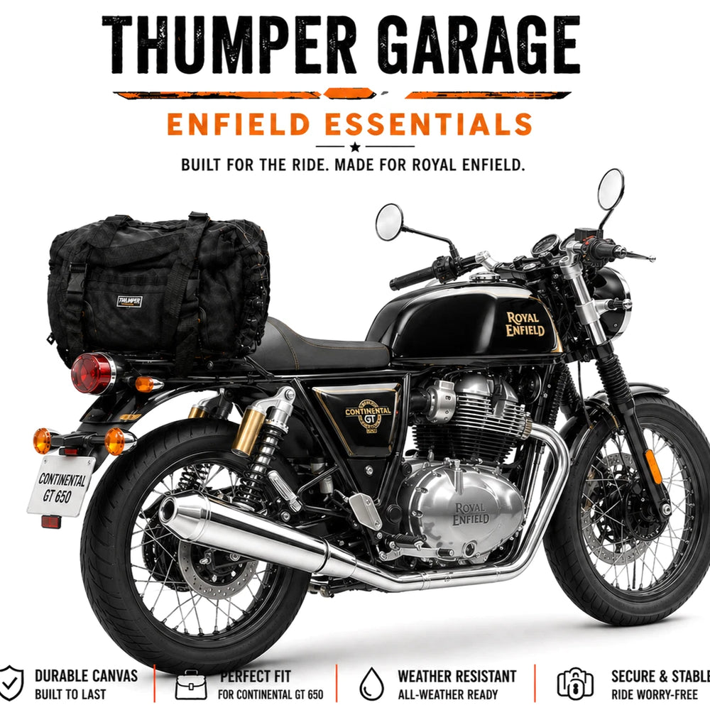 TAIL BAG BLACK FIT FOR ROYAL ENFIELD CONTINENTAL GT 650