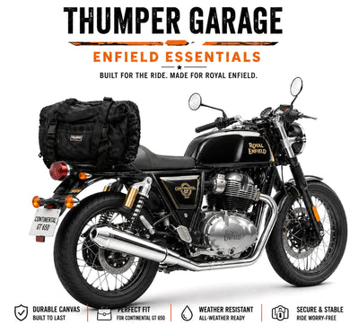TAIL BAG BLACK FIT FOR ROYAL ENFIELD CONTINENTAL GT 650