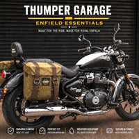 OLIVE MILITARY PANNIER BAGS FIT FOR ROYAL ENFIELD SUPER METEOR 650