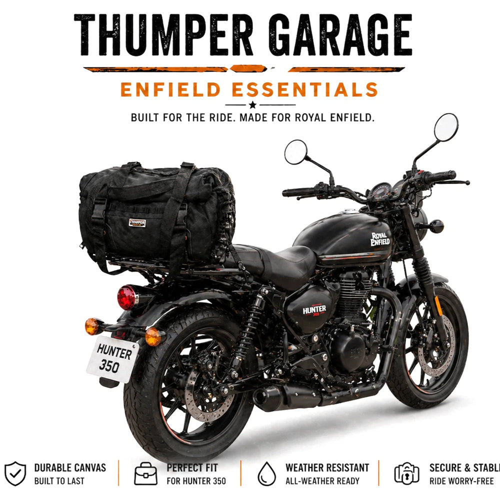 TAIL BAG BLACK FIT FOR ROYAL ENFIELD HUNTER 350